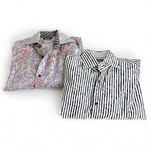 Neiman Marcus Lot Bundle 100% Cotton Button Down Shirt  Size L Made in India - Picture 1 of 16